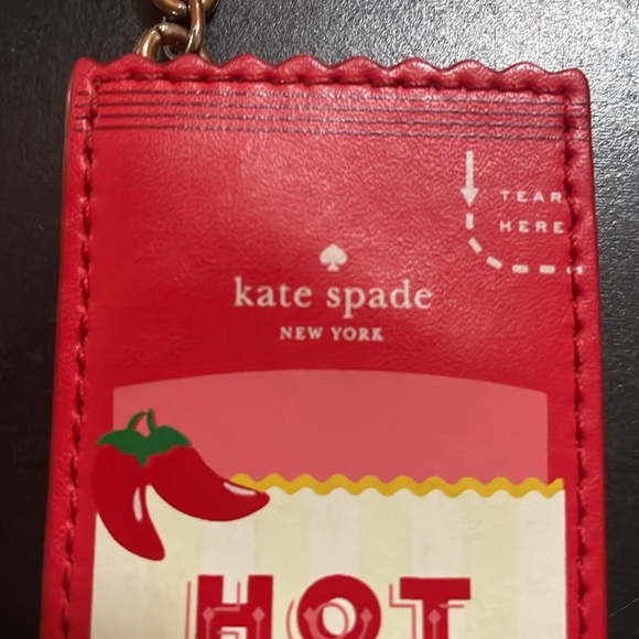 Kate Spade Leather “Hot Stuff” Novelty Keychain - Picture 2 of 7